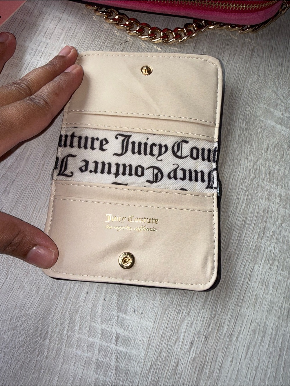 Juicy Couture Pink Velvet Crossbody Bag and Wallet set - Picture 3 of 7